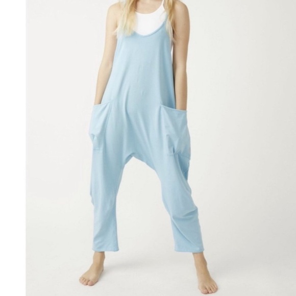 Free People Movement Hot Shot Onesie in Mediterranean Blue NWT - Picture 3 of 6